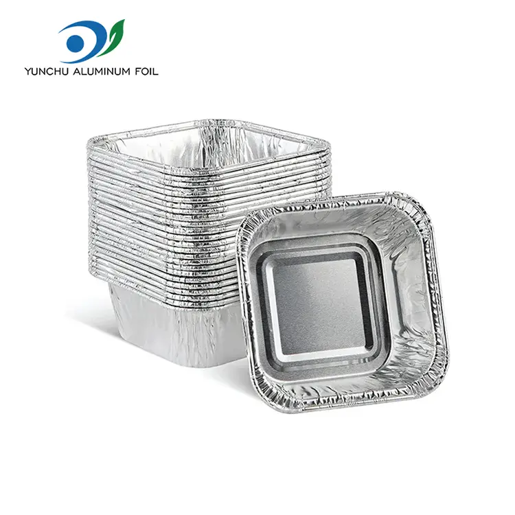 Fryer Fryer с квадратни въздух сребърни алуминиеви контейнери за фолио Fryer Fryer с квадратни въздух сребърни алуминиеви контейнери за фолио