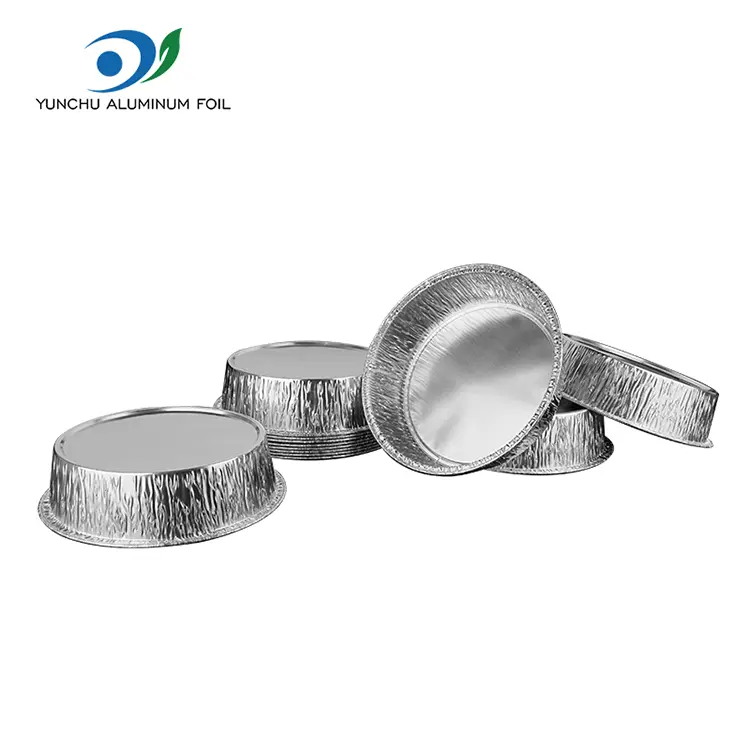 Кръгъл въздух фритюрник сребърни контейнери за алуминиево фолио