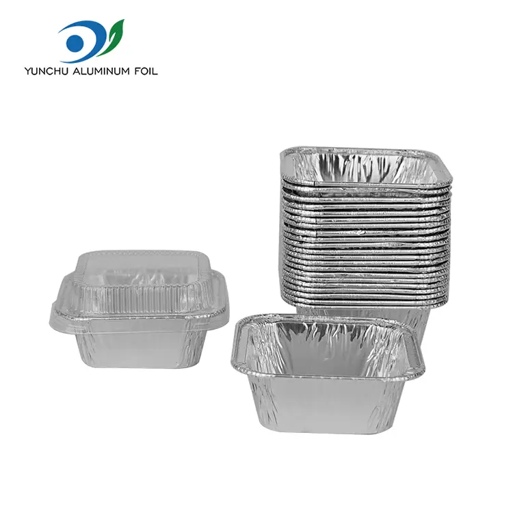 Fryer Fryer с квадратни въздух сребърни алуминиеви контейнери за фолио