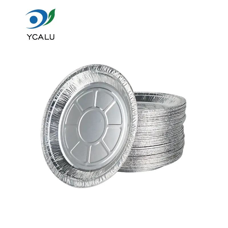 Дисков фритюрник за еднократна употреба Сребърни контейнери за храна от алуминиево фолио