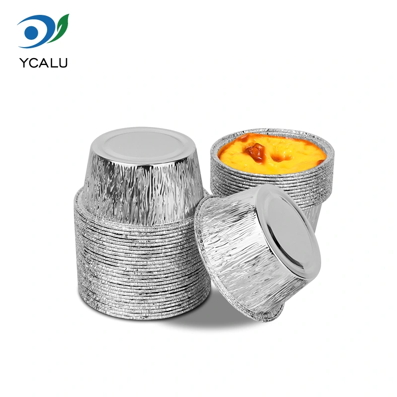 Еднократна кръгла тава за торта Контейнери от сребърно алуминиево фолио Еднократна кръгла тава за торта Контейнери от сребърно алуминиево фолио