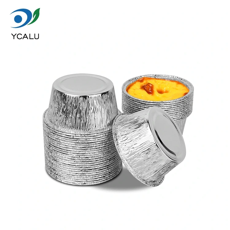 Еднократна кръгла тава за торта Контейнери от сребърно алуминиево фолио Еднократна кръгла тава за торта Контейнери от сребърно алуминиево фолио