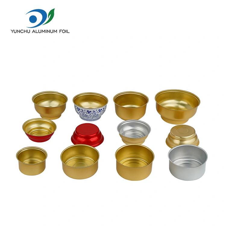 Кутията за заемане на еднократна употреба малки златни купа алуминиеви фолио контейнери