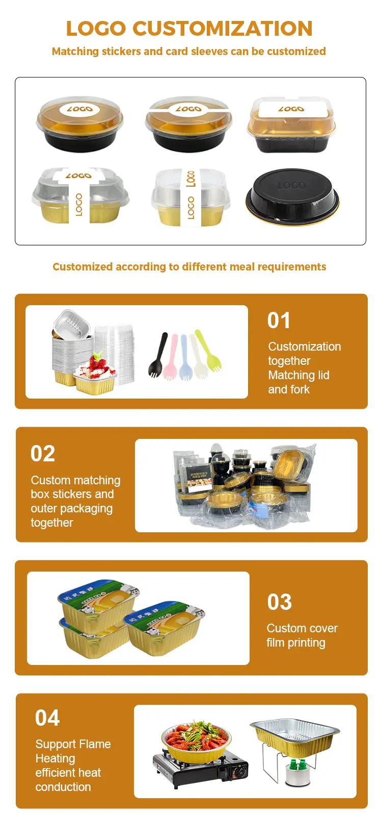 Disposable hot pot Golden Round Aluminum Foil Containers