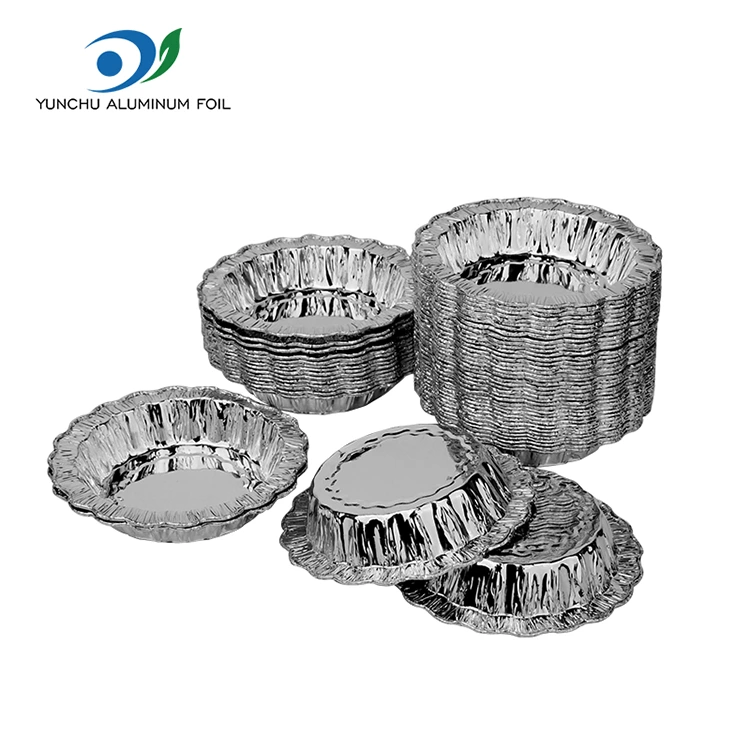 Дантела кръгла торта за печене сребърна алуминиева фолио контейнери