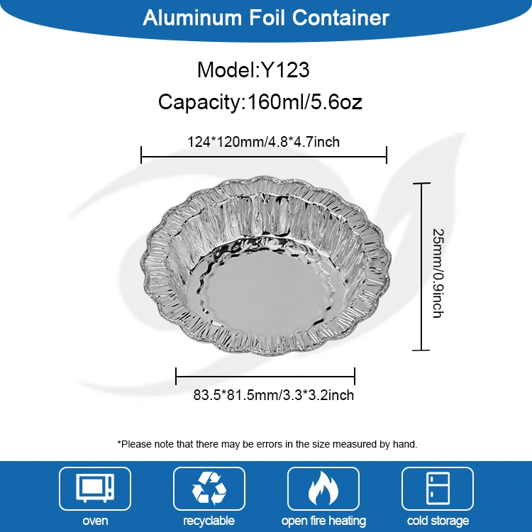 Дантела кръгла торта за печене сребърна алуминиева фолио контейнери