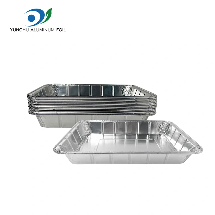 Голяма риба на скара за извличане на риба сребърни алуминиеви фолио контейнери