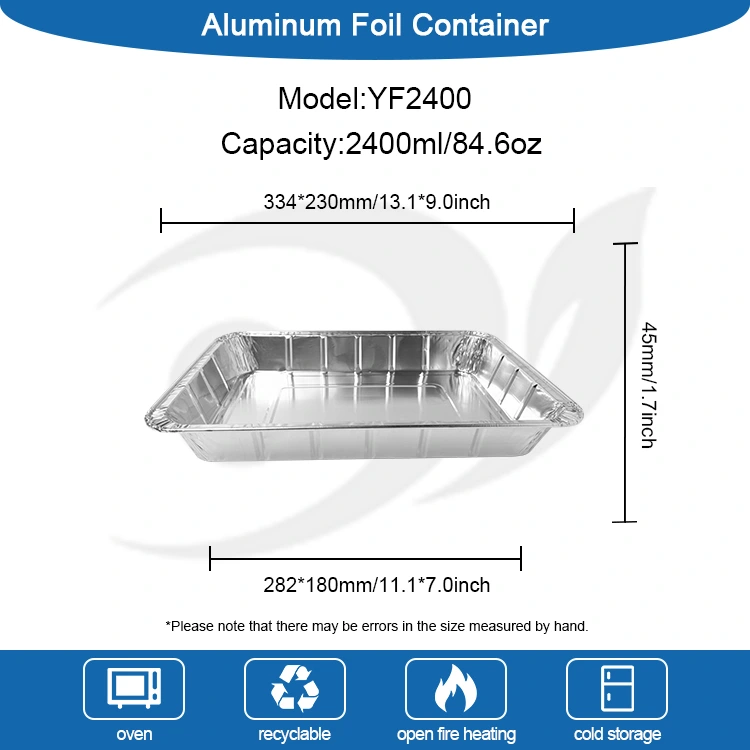 Голяма риба на скара за извличане на риба сребърни алуминиеви фолио контейнери