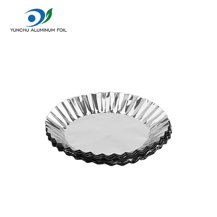 Кръгла торта за печене на торта със сребърен контейнер за алуминиево фолио