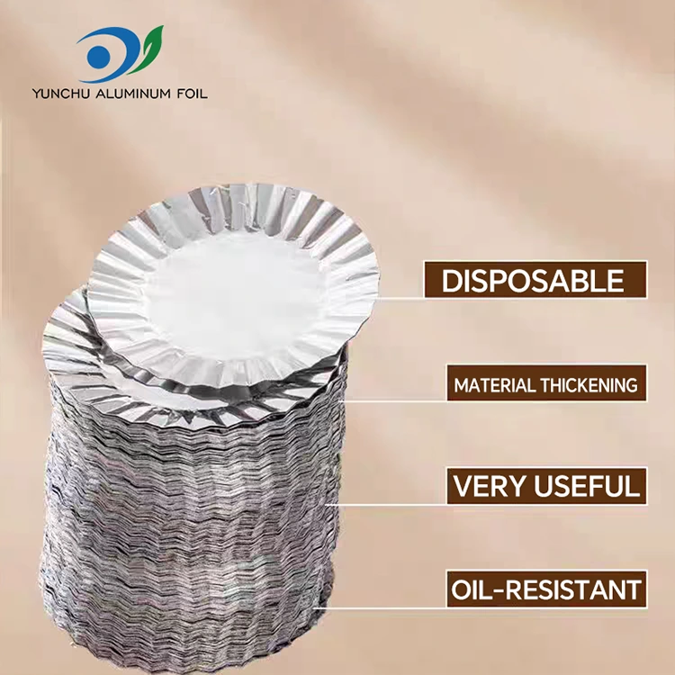 Кръгла торта за печене на торта със сребърен контейнер за алуминиево фолио