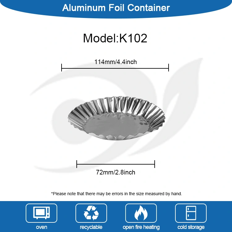 Кръгла торта за печене на торта със сребърен контейнер за алуминиево фолио