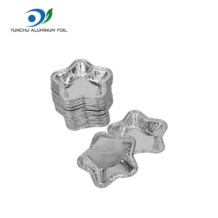 Звездообразни чаши за тарт от алуминиево фолио за печене Контейнер за храна от алуминиево фолио